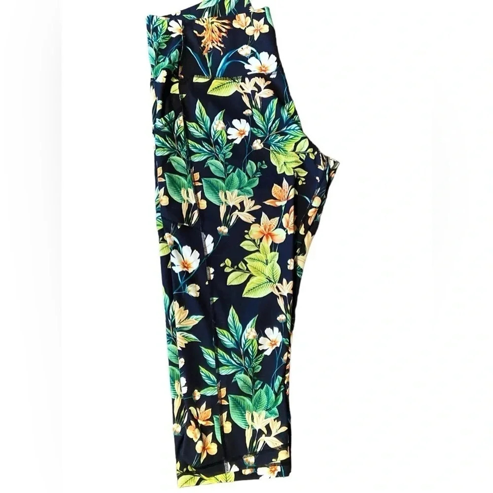 ODODOS Women’s High Waisted Pattern Cropped Leggings with Pockets - Picture 5 of 7